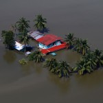 Le rez-de chaussée à disparu sous les eaux